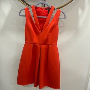 Coral/Scarlett BCBG cocktail dress. Size 0. Worn ONCE. Perfect condition